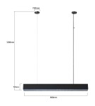 Pendant lamps over desk - Light Prestige Mira pendant lamp M black Smart LP-1201/1P M BK Smart - product 8
