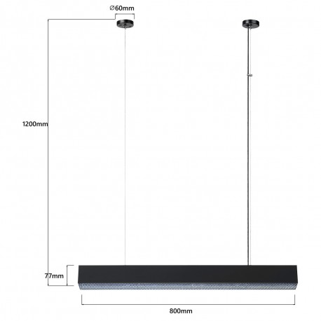 Light Prestige Mira lampa wisząca M czarna Smart LP-1201/1P M BK Smart