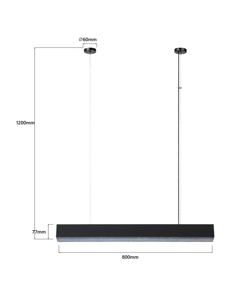 Pendant lamps over desk - Light Prestige Mira pendant lamp M black Smart LP-1201/1P M BK Smart - product kolory-swiatla.pl 8