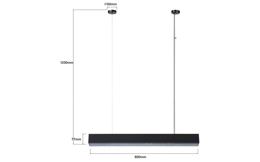 Light Prestige Mira lampa wisząca M czarna Smart LP-1201/1P M BK Smart