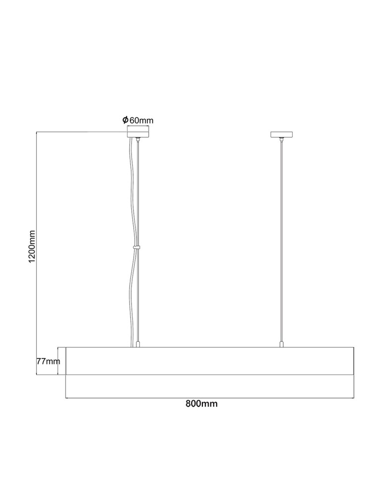 Pendant lamps over desk - Light Prestige Mira pendant lamp M black Smart LP-1201/1P M BK Smart - product kolory-swiatla.pl 9