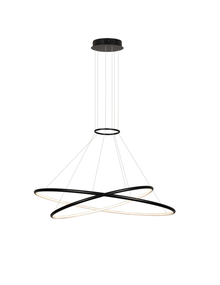 Pendant lamps circles - Light Prestige Halifax pendant lamp 2xLED black LP-940/2P BK CCT - product kolory-swiatla.pl 1