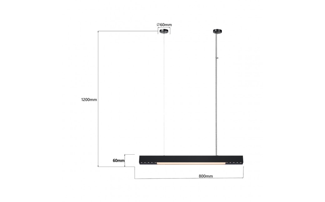 Light Prestige Cali lampa wisząca M czarna Smart LP-1301/1P M BK Smart