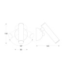 Wall lamps - Zuma Line LOYA LED 5W 450lm 3000K Gold W0461-01A-F7F7 Wall lamp. - product 2