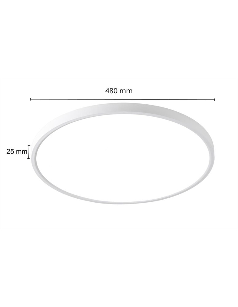 LED Plafonds - Light Prestige California plafond 48cm white LP-2505/1C-48 WH - product kolory-swiatla.pl 9