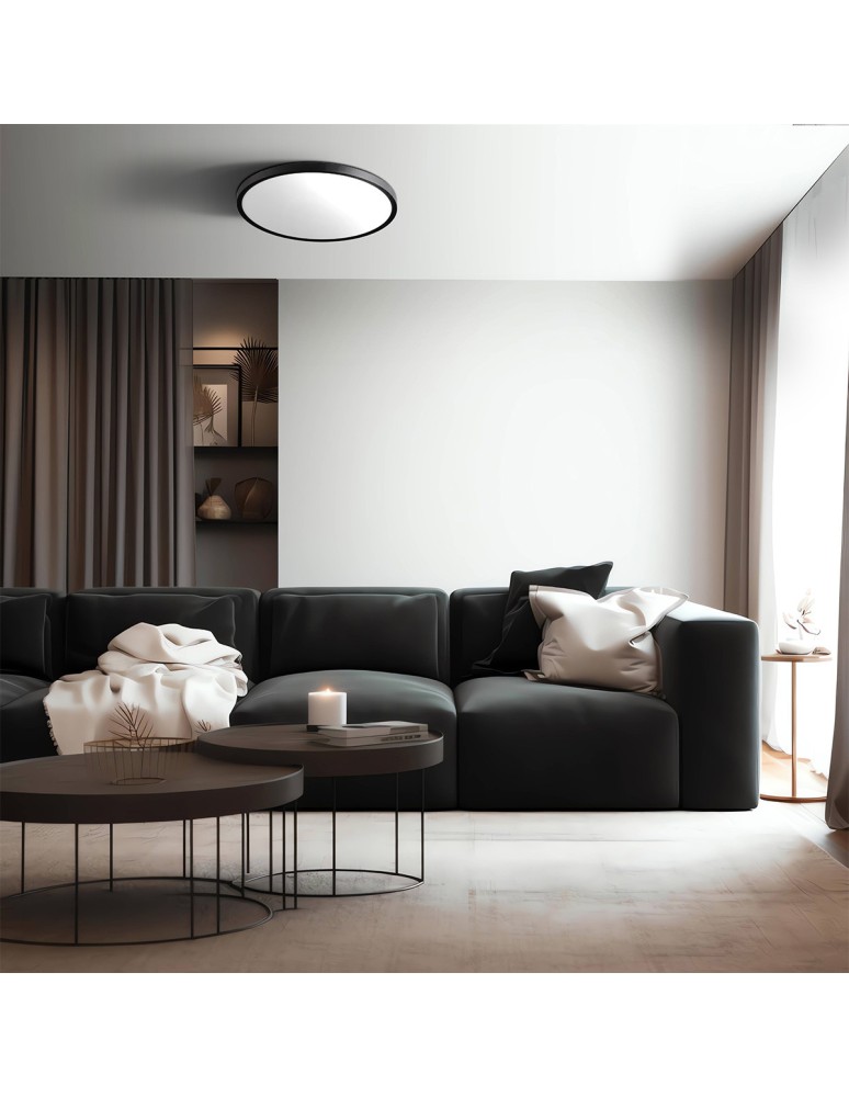 LED Plafonds - Light Prestige California plafond 30cm black LP-2505/1C-30 BK - product kolory-swiatla.pl 2