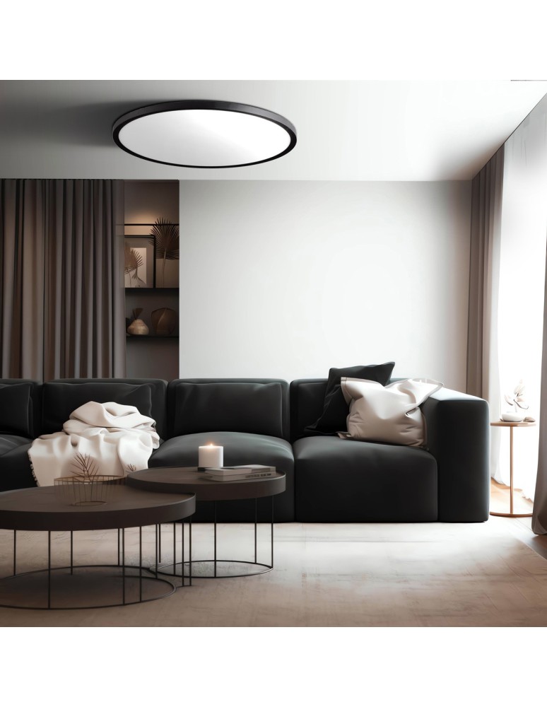 LED Plafonds - Light Prestige California plafond 48cm black LP-2505/1C-48 BK - product kolory-swiatla.pl 2