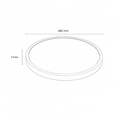 Light Prestige California plafon 48cm czarny LP-2505/1C-48 BK