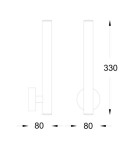 Tube wall lamps - Zuma Line LOYA LED 2x450lm 3000K Black W0461-02B-L8L8 Wall lamp. - product 2