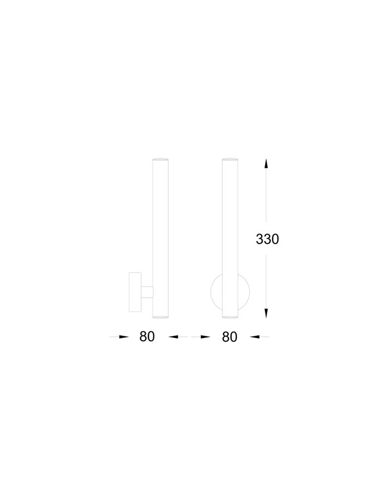 Tube wall lamps - Zuma Line LOYA LED 2x450lm 3000K Black W0461-02B-L8L8 Wall lamp. - product kolory-swiatla.pl 2