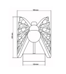 Designer wall lamps - Light Prestige Mariposa wall lamp chrome LP-1715/1W CH - product 9