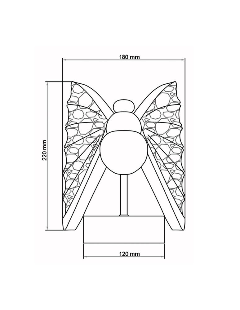 Designer wall lamps - Light Prestige Mariposa wall lamp chrome LP-1715/1W CH - product kolory-swiatla.pl 9