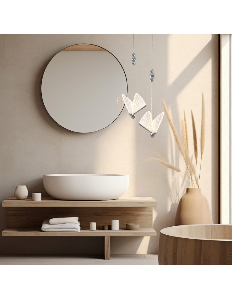 Designer pendant lamps - Light Prestige Mariposa 1 pendant chrome LP-1715/1P CH - product kolory-swiatla.pl 2