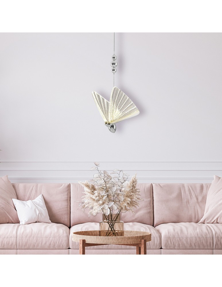 Designer pendant lamps - Light Prestige Mariposa 1 pendant chrome LP-1715/1P CH - product kolory-swiatla.pl 4