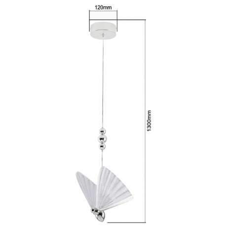 Light Prestige Mariposa 1 wisząca chrom LP-1715/1P CH