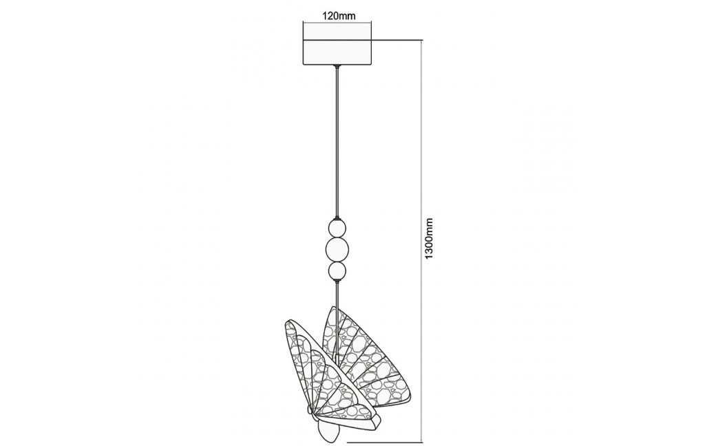 Light Prestige Mariposa 1 wisząca chrom LP-1715/1P CH