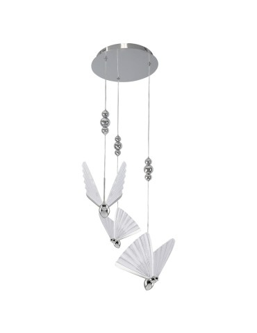 Light Prestige Mariposa 3 pendant plate chrome LP-1715/3P CH