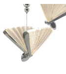 Designer pendant lamps - Light Prestige Mariposa 3 pendant plate chrome LP-1715/3P CH - product 6