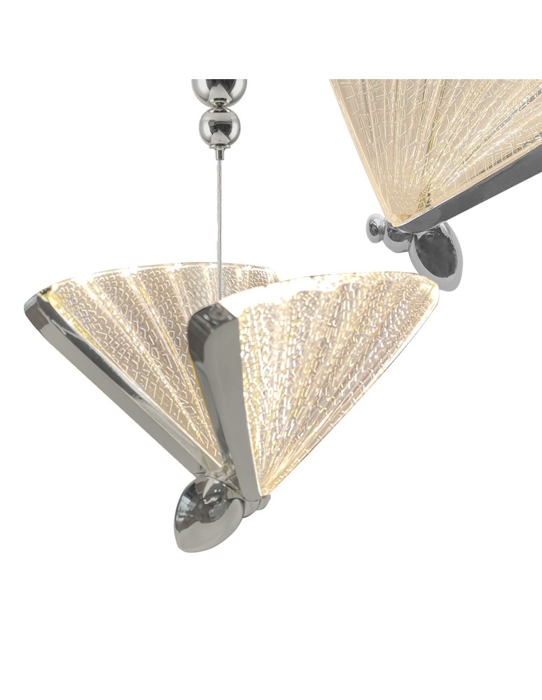 Designer pendant lamps - Light Prestige Mariposa 3 pendant plate chrome LP-1715/3P CH - product kolory-swiatla.pl 6