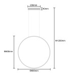 Pendant lamps circles - Light Prestige Mirror pendant small white CCT LP-999/1P S WH CCT - product 7