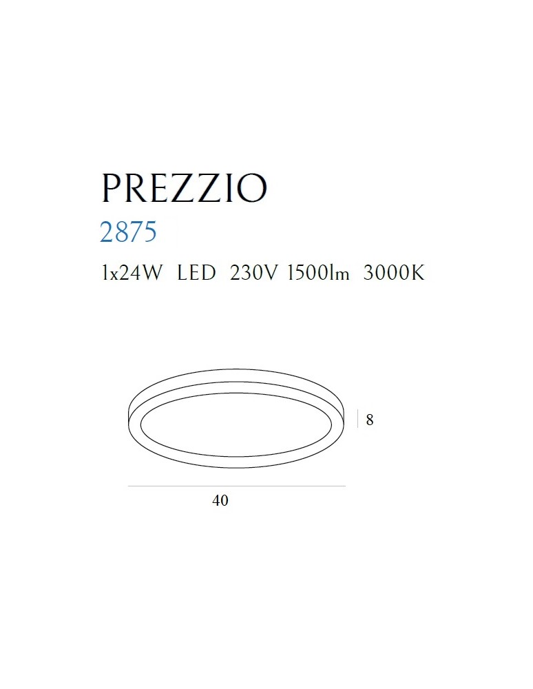 LED ceiling lamps - Maxlight Plafond Prezzio Round Ø 40 cm 24W 2875 - product kolory-swiatla.pl 3