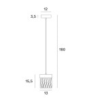 Single pendant lamps - Maxlight Vetro Brushed Black P0574D Pendant Lamp. - product 5