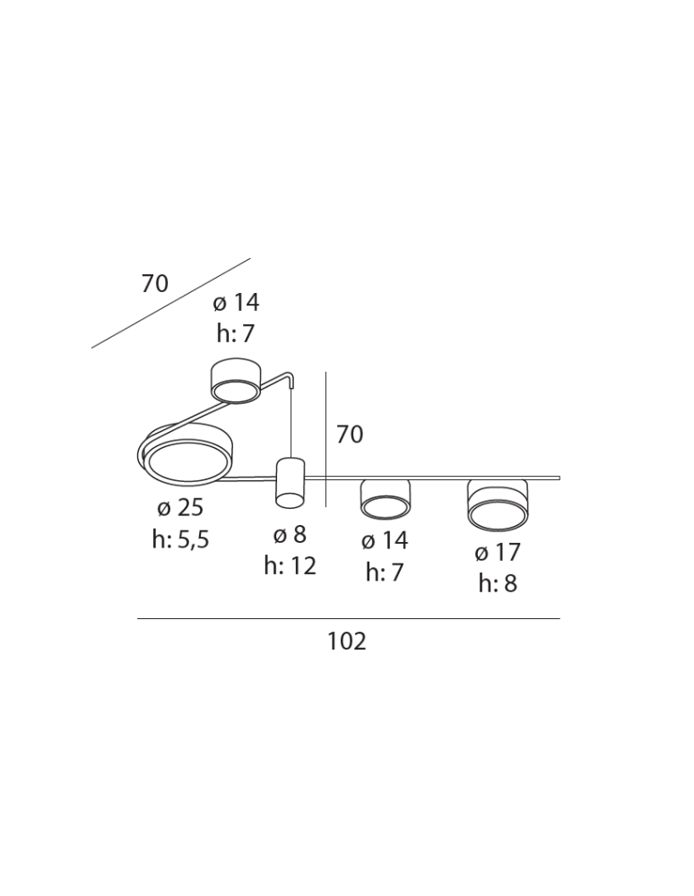 LED ceiling lamps - Maxlight Zumaia II Ceiling Lamp C0250. - product kolory-swiatla.pl 4