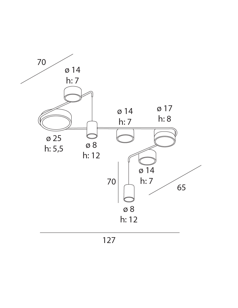 LED ceiling lamps - Maxlight Zumaia I Ceiling Lamp C0249 - product kolory-swiatla.pl 4