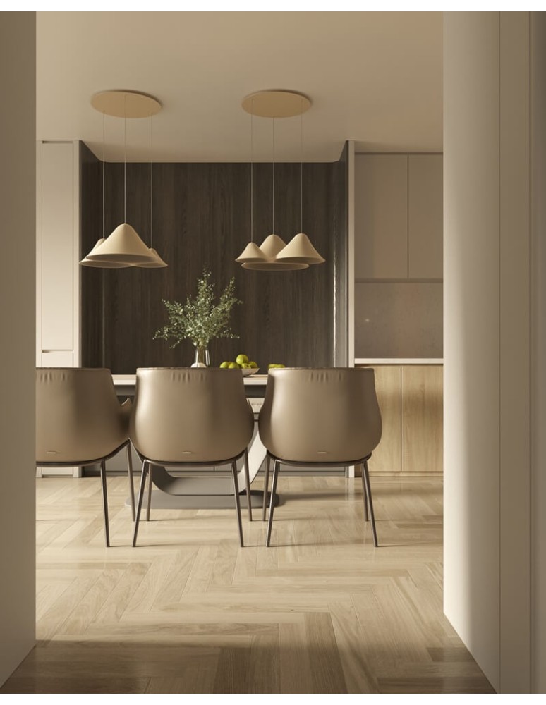 Designer pendant lamps - Maxlight Bellmond Cream&amp;Grey Pendant Lamp P0566 - product kolory-swiatla.pl 3