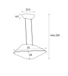 Designer pendant lamps - Maxlight Carbon Black&amp;Grey Pendant Lamp P0567 - product 5