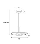 Designer pendant lamps - Maxlight Deux Hanging Lamp Black&amp;Grey P0560 - product 5