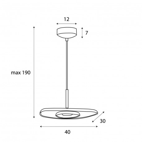 Maxlight Lampa Wiszaca Deux Black&Grey P0560