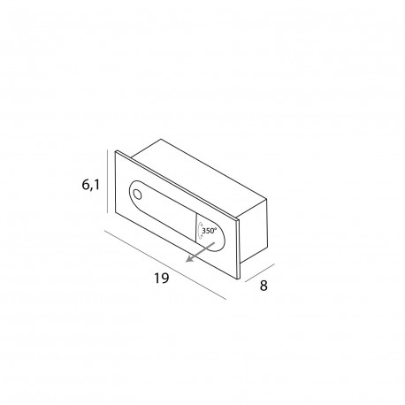 Maxlight Kinkiet Podtynkowy Libra 3W W0377