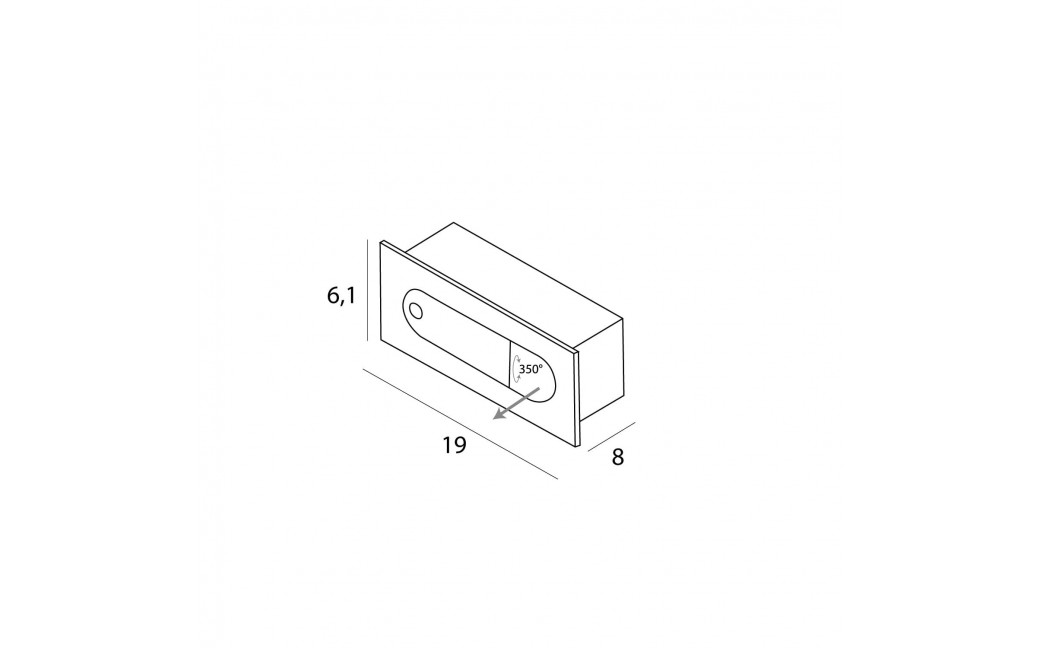 Maxlight Kinkiet Podtynkowy Libra 3W W0377