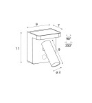 Reading wall lamps - Maxlight Lofer Wall lamp Black 7W 364lm 3000K W0374 - product 5