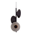 Designer pendant lamps - Maxlight Puro Black&amp;Grey Pendant Lamp P0562 - product 1