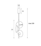 Designer pendant lamps - Maxlight Puro Black&amp;Grey Pendant Lamp P0562 - product 5