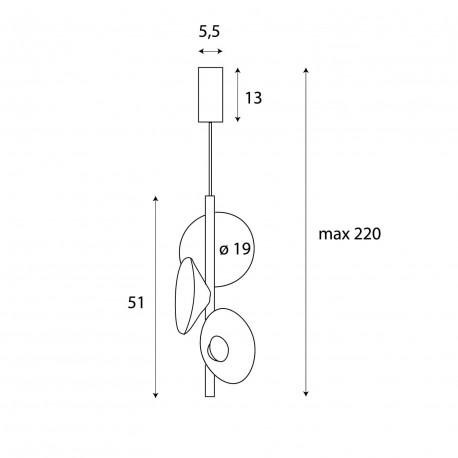 Maxlight Lampa Wiszaca Puro Black&Grey P0562