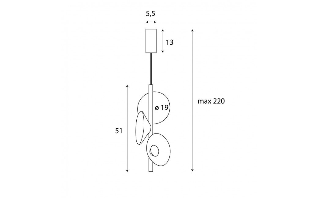 Maxlight Lampa Wiszaca Puro Black&Grey P0562