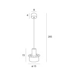 Single pendant lamps - Maxlight Signature C Amber Glass P0603 Pendant Lamp. - product 6