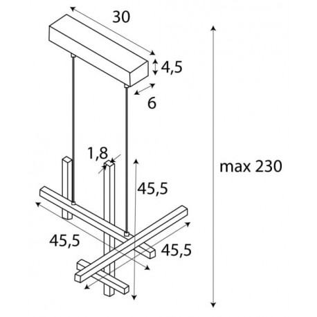 Maxlight Lampa Wisząca Soho P0546