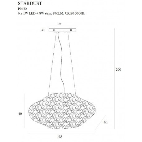 Maxlight Lampa Wisząca Stardust P0432D