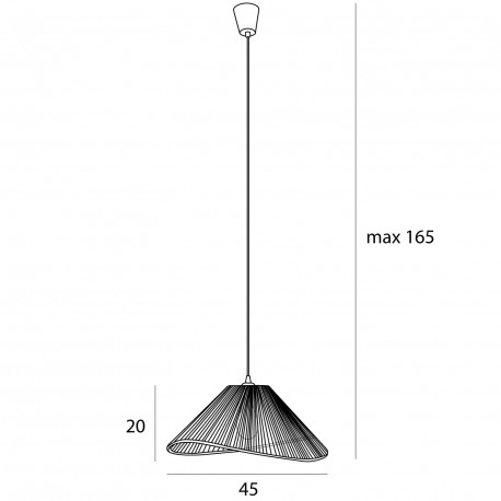 Maxlight Lampa Wisząca Amalfi I Black P0579