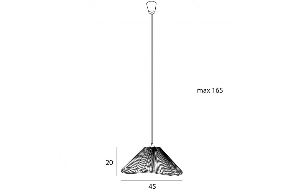 Maxlight Lampa Wisząca Amalfi I Black P0579