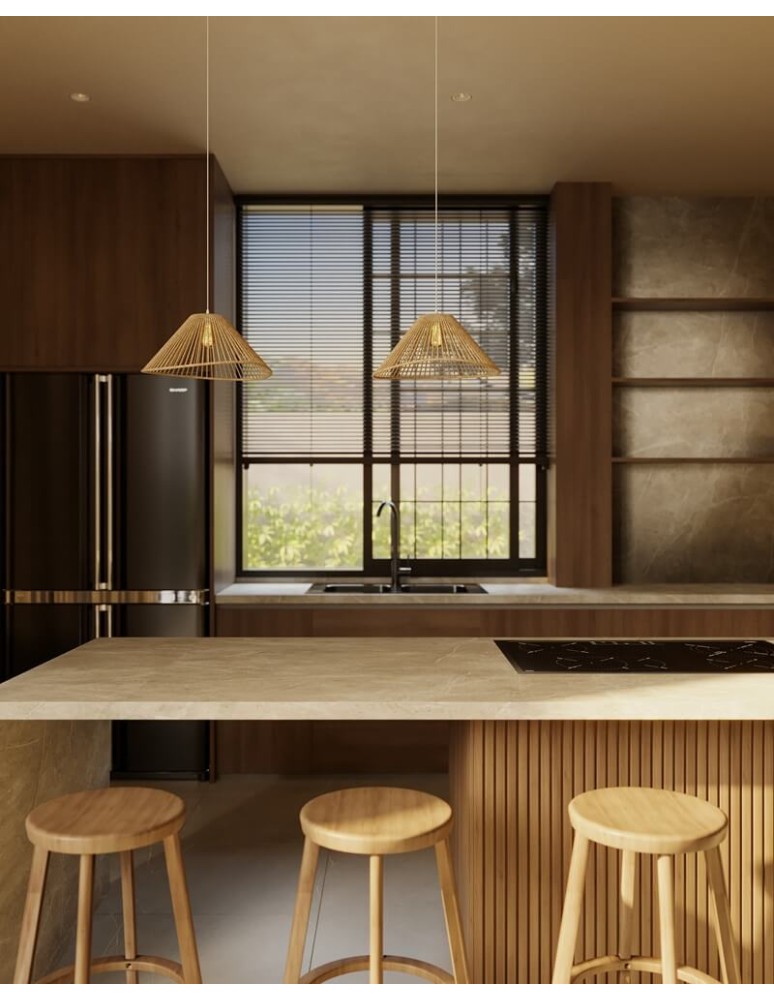 Boho pendant lamps - Maxlight Amalfi I Natural Pendant Lamp P0577 - product kolory-swiatla.pl 4