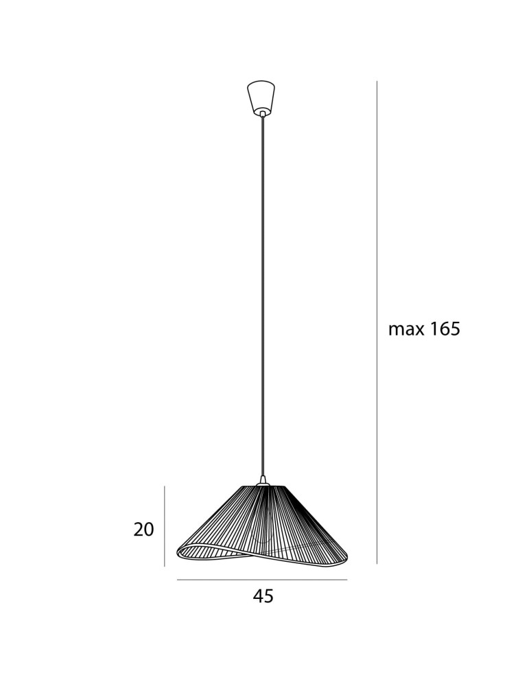 Boho pendant lamps - Maxlight Amalfi I Natural Pendant Lamp P0577 - product kolory-swiatla.pl 5