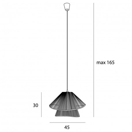 Maxlight Lampa Wisząca Amalfi II Black P0580