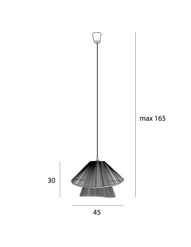 Boho pendant lamps - Maxlight Amalfi II Black P0580 Pendant Lamp. - product kolory-swiatla.pl 4