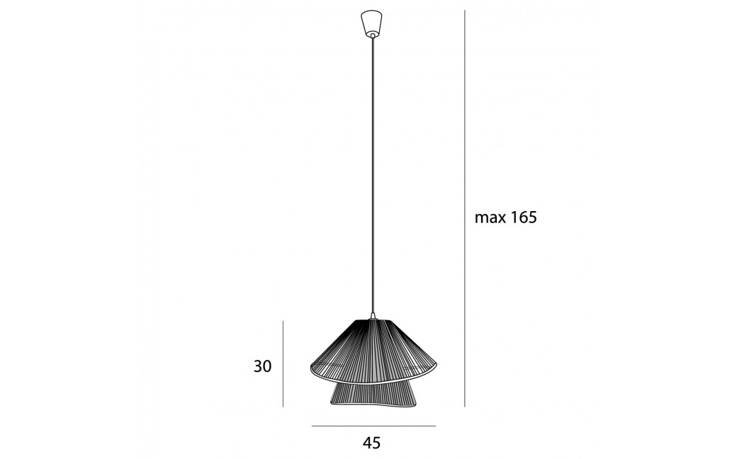 Maxlight Lampa Wisząca Amalfi II Black P0580