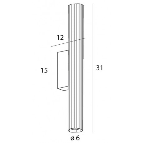 Maxlight Kinkiet Fayette 31cm 6W IP44 3000K Złoty W0364